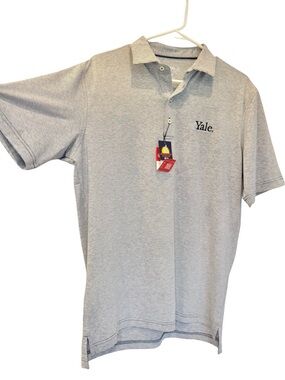 johnnie-O Light Gray Yale Embroidered Polo